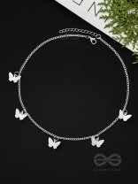 The Beguiling Butterflies - Statement Silver Neckpiece