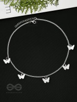 The Beguiling Butterflies - Statement Silver Neckpiece