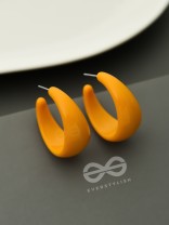 Effortlessly Classy - Statement Hoops (Mustard)