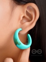 Effortlessly Classy - Statement Hoops (Turquoise)