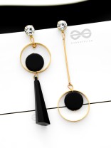 The Upside-Down Glam - Statement Golden Earrings