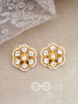 The Classy Elegance - Set of Statement Choker and Studs (Rose red)