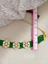 The Classy Elegance - Set of Statement Choker and Studs (Emerald Green)
