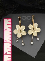 The Floral Glamour - Statement Golden Danglers