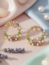 The Garden of Eden - Statement Embellished Enamelled Earrings