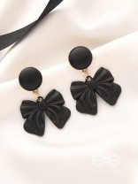 Take a Bow - Statement Earrings (Black)