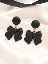 Take a Bow - Statement Earrings (Black)