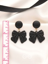 Take a Bow - Statement Earrings (Black)