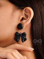 Take a Bow - Statement Earrings (Black)