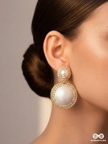 Pearls of Poignance - Statement Golden Earrings
