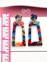 An Abstract Artsy Geometry - Statement Acrylic Danglers