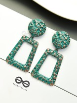 The Geometric Elegance - Molden Gold Finished Statement Earrings