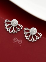 The Floral Shimmer - Elegance Silver Earrings