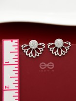 The Floral Shimmer - Elegance Silver Earrings