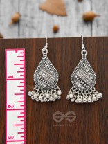 The Intricate Droplets - Oxidised Boho Earrings