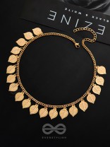 The Autumn Elegance - Golden Statement Neckpiece