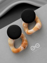Eccentric Orange Ombre Acrylic Earrings