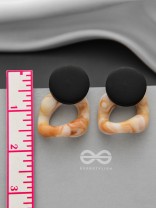 Eccentric Orange Ombre Acrylic Earrings