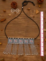 The Bohemian Geometry - Enamelled Oxidised Choker