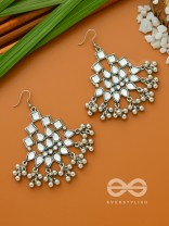 The Embellished Maze - Statement Oxidised Earrings