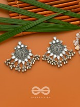 The Boho Artsy Motifs- Embellished Oxidised Earrings