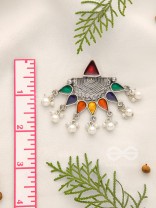 The Splashy Sun- Oxidised Enamelled Earrings