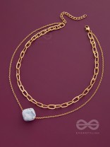 The Marble Marvel - Golden Multi-layered Neckpiece