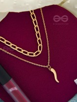 The Golden Quirk- Layered Statement Neckpiece With Anti-Tarnish Coating 