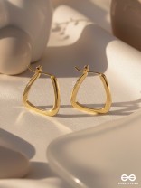 Sun-Kissed Squares- Geometrical Golden Earrings