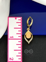 Twinkling Teardrops- Rhinestones Studded Golden Earrings