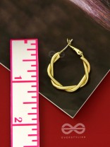 Twists and Turns- Golden Hoop Earrings
