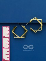 Geometrical Maze- Golden Earrings