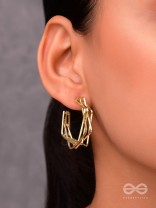 Geometrical Maze- Golden Earrings