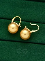 Tears of Mermaid- Golden Pearl Earrings