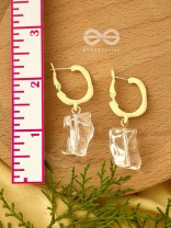 Fire and Ice- Silver and Yellow Earrings