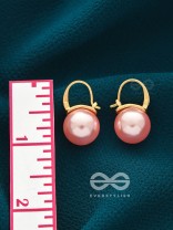 Tears of Mermaid- Golden and Pink Pearl Earrings