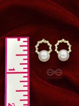 Crowned Pearls- Rhinestones Studded Pearl Earrings