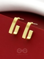 Hooked on Charm- Golden Earrings