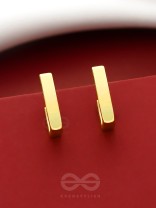 Hooked on Charm- Golden Earrings