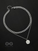 The Double Decker- Double Layer Silver Necklace