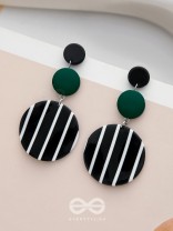 Night n Day- Statement Striped Earrings