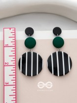 Night n Day- Statement Striped Earrings