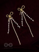 Bow n Arrow- Golden Beads Earrings