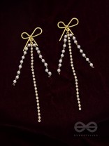Bow n Arrow- Golden Beads Earrings