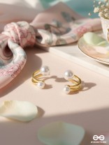 The Pearly Smile- Golden Pearl Earrings