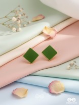 The Little Green Box- Green and Golden Earrings