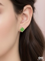 The Little Green Box- Green and Golden Earrings