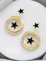 Starstruck- Golden Rhinestones Earrings
