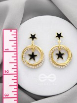 Starstruck- Golden Rhinestones Earrings