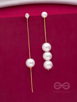 String-of-Pearls- Golden Pearl Earrings